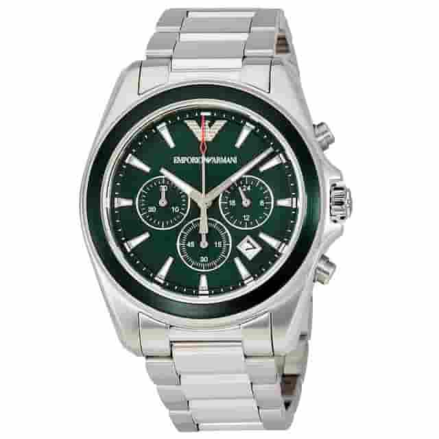 Emporio Armani Men’s Chronograph Quartz Green Dial Watch AR6090
